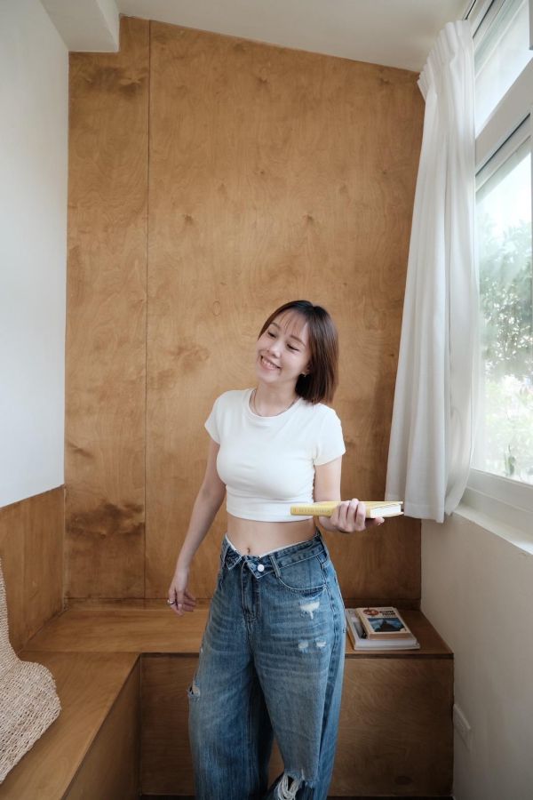 心機胸墊短tee 