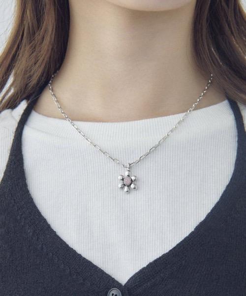 復古寶石花花項鍊 