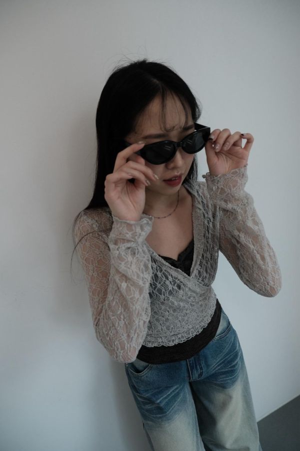 可可蕾絲坑條 兩件組 