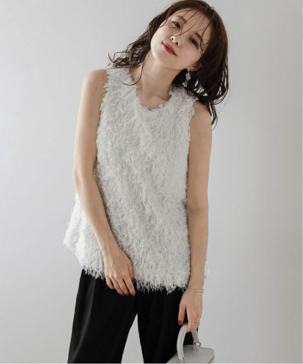 羽毛流蘇背心 