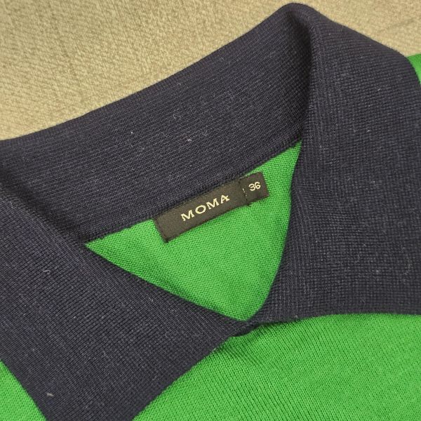 活力綠帶領領薄針織上衣 女上衣 / 二手女裝 / 穿搭