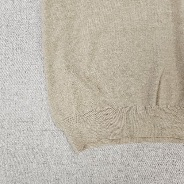 卡其薄紗邊V領針織衫 女上衣 / 二手女裝 / 穿搭