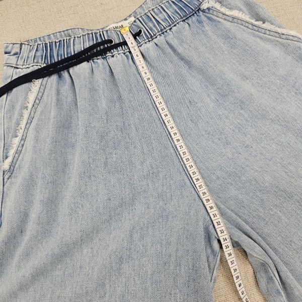 抽繩淺藍牛仔寬褲 二手女裙褲 / 長裙短裙 / 長褲短褲 / 穿搭推薦 / 高CP服飾