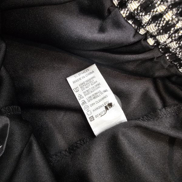 法式氣質黑白格子排釦長裙 二手女裙褲 / 長裙短裙 / 穿搭推薦 / 高CP服飾