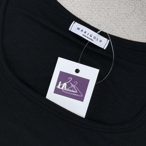 黑色顯瘦方領修身bratop長袖上衣 女上衣 / 二手女裝 / 穿搭