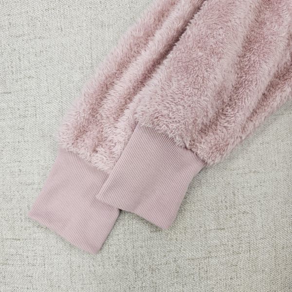 粉毛毛無拉練連帽外套 女上衣 / 二手女裝 / 穿搭