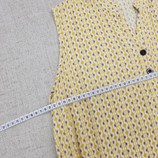 黃無袖薄款印花洋裝 二手女裙褲 / 長裙短裙 / 長褲短褲 / 穿搭推薦 / 高CP服飾