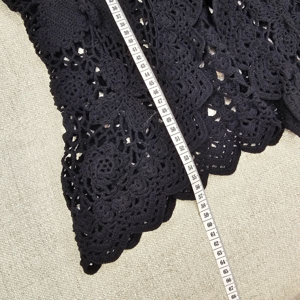 黑鉤針簍空小外套 女上衣 / 二手女裝 / 穿搭