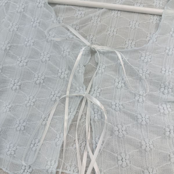 水藍透紗開襟上衣 女上衣,二手女裝,穿搭,上衣,外套,襯衫