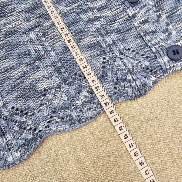 海洋藍針織短版開襟衫 女上衣 / 二手女裝 / 穿搭