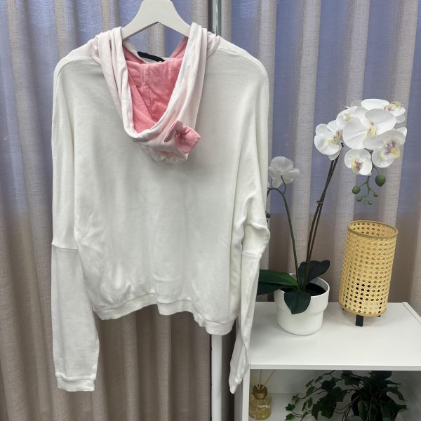 白色卡通兔連帽長袖上衣 女上衣,二手女裝,穿搭,上衣,外套,襯衫