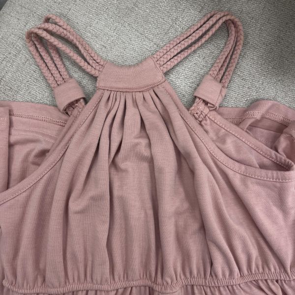 雯柔粉色掛脖吊帶長裙 二手女裙褲,長裙,短裙,長褲,短褲,穿搭推薦,高CP服飾,洋裝,吊帶褲,吊帶裙 掛脖