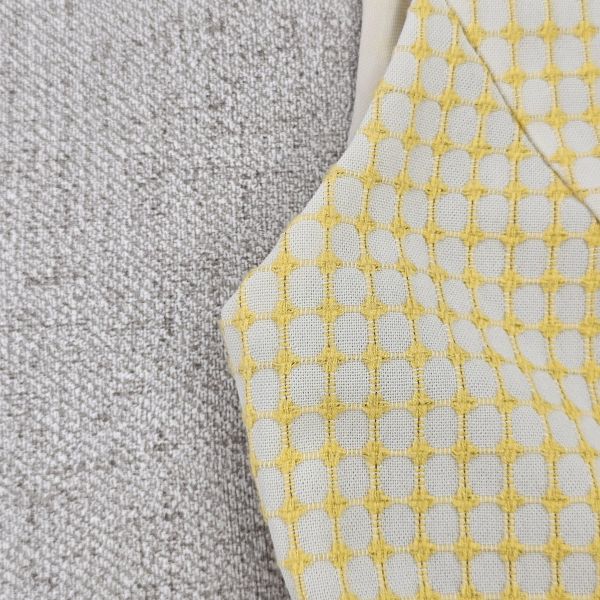 黃氣質小格紋無袖洋裝 二手女裙褲 / 長裙短裙 / 長褲短褲 / 穿搭推薦 / 高CP服飾