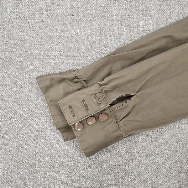 棕韓系挺版綁繩襯衫 女上衣 / 二手女裝 / 穿搭