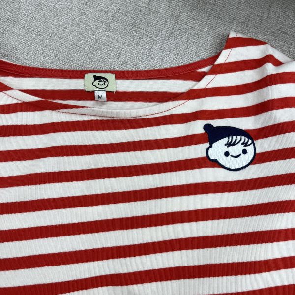 妹妹頭條紋長版大學T 女上衣,二手女裝,穿搭,上衣,日系穿搭,日常休閒,條紋衫,冬季上衣,春季上衣