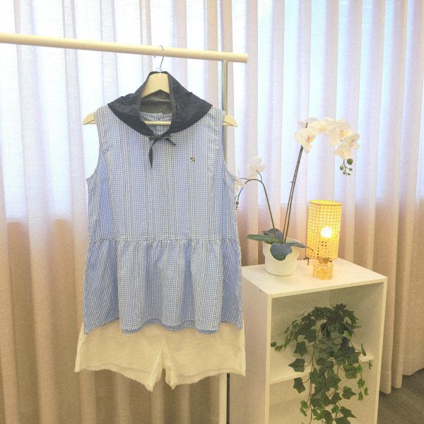 白色高腰排扣顯瘦短褲 二手女裙褲 / 長裙短裙 / 長褲短褲 / 穿搭推薦 / 高CP服飾