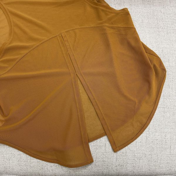 橘色網眼透紗夏日背心 女上衣,二手女裝,穿搭,上衣,外套,襯衫 背心 透膚