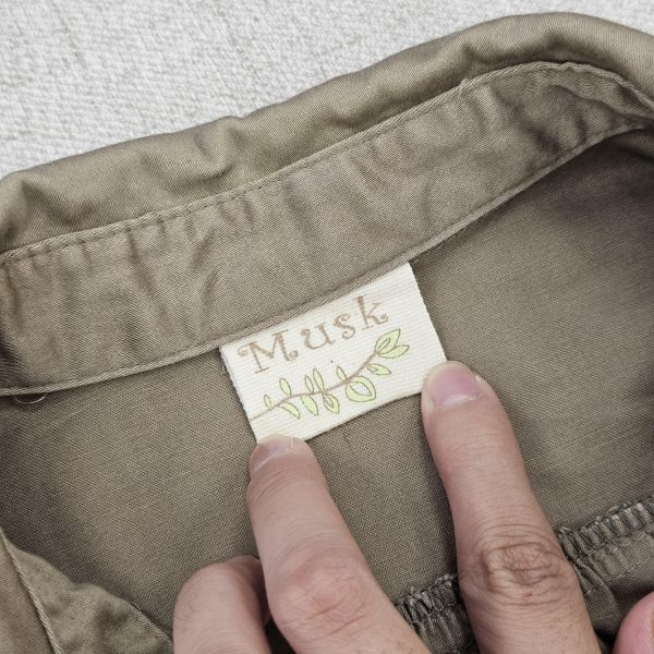 棕韓系挺版綁繩襯衫 女上衣 / 二手女裝 / 穿搭