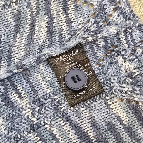 海洋藍針織短版開襟衫 女上衣 / 二手女裝 / 穿搭