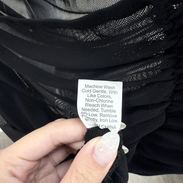 黑色網紗平口長袖外搭 女上衣,二手女裝,穿搭,上衣,外套,襯衫