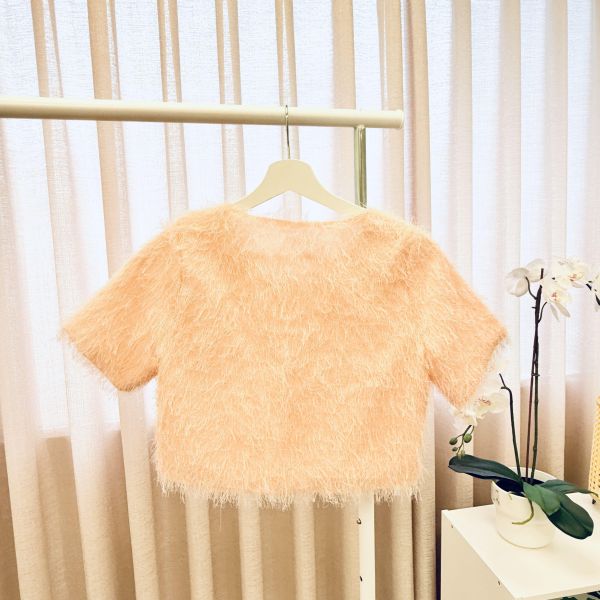 粉橘色調名媛風上衣 女上衣,二手女裝,穿搭,上衣,外套,襯衫