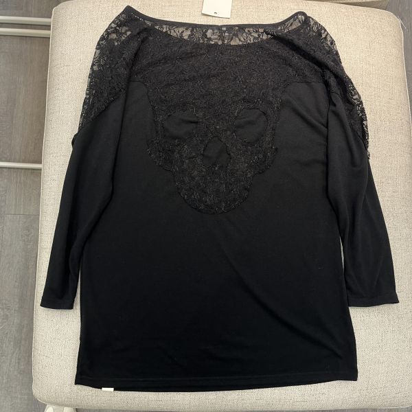 黑蕾絲花邊上衣 女上衣,二手女裝,穿搭,上衣,外套,襯衫