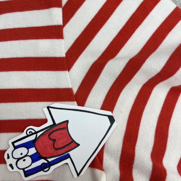 妹妹頭條紋長版大學T 女上衣,二手女裝,穿搭,上衣,日系穿搭,日常休閒,條紋衫,冬季上衣,春季上衣