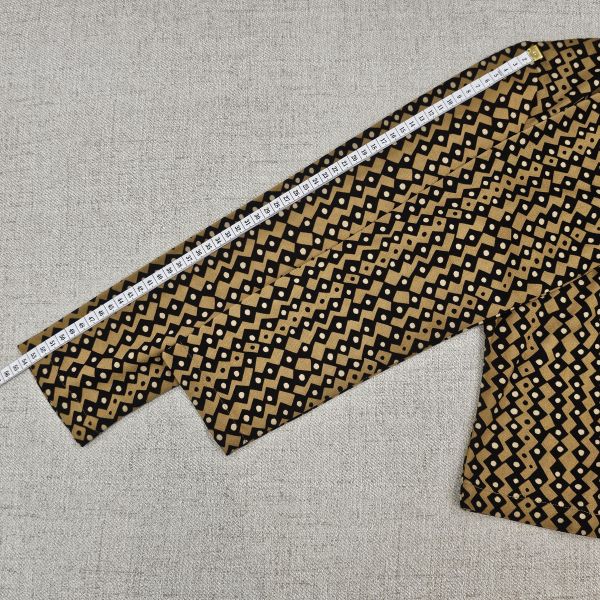 橘棕幾何印花復古上衣 女上衣 / 二手女裝 / 穿搭