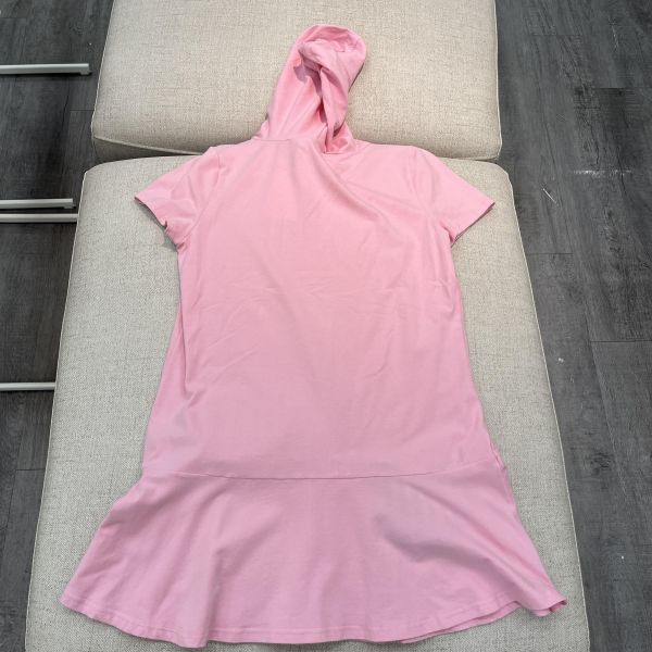 粉色連帽魚尾短袖洋裝 女上衣,二手女裝,穿搭,上衣,外套,襯衫