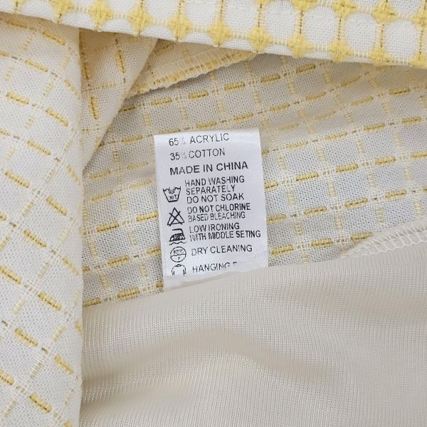黃氣質小格紋無袖洋裝 二手女裙褲 / 長裙短裙 / 長褲短褲 / 穿搭推薦 / 高CP服飾