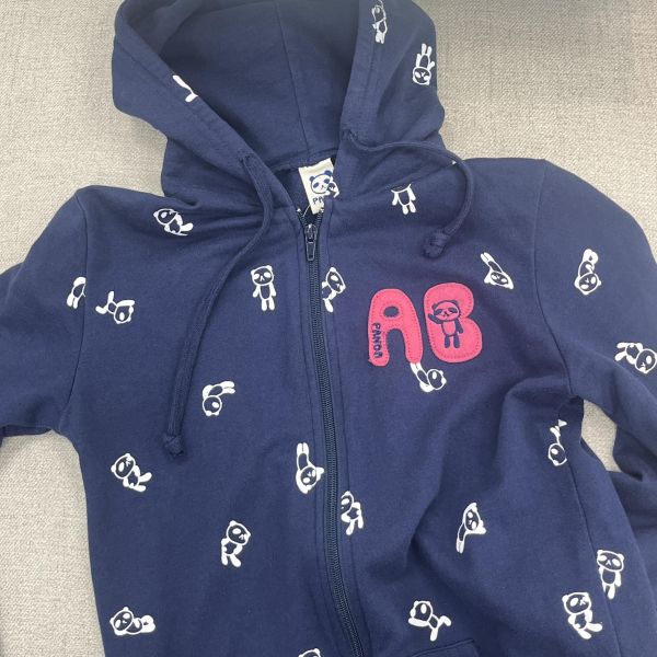 卡通熊貓蔚藍外套 女上衣,二手女裝,穿搭,上衣,外套,襯衫