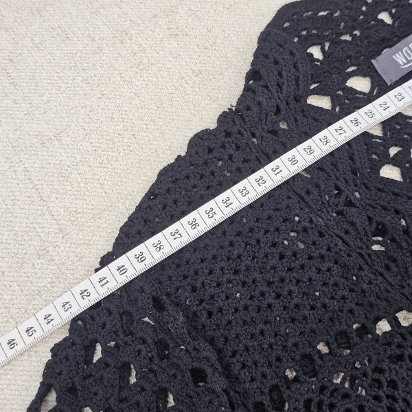 黑鉤針簍空小外套 女上衣 / 二手女裝 / 穿搭