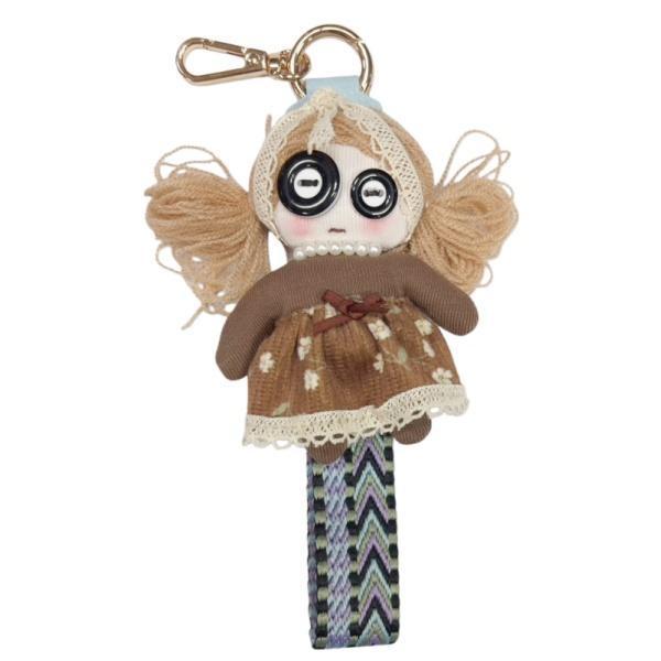 808九怪可愛娃-EMILY 造型可愛 織帶可掛手上上面五金可以掛手機 亦可掛於包包 實用好看 EMILY女娃療癒 