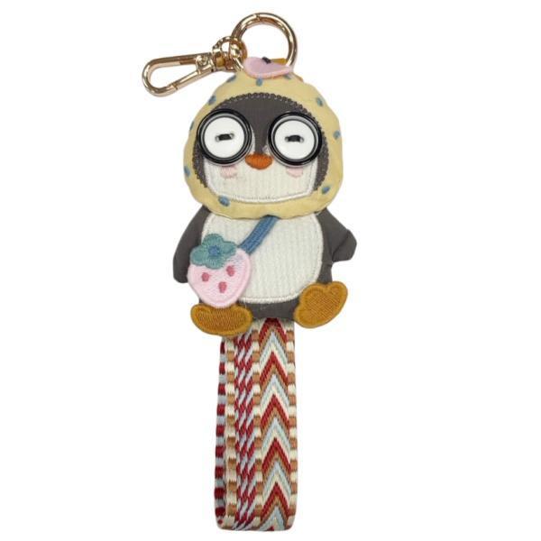 809 九怪企鵝-胖弟 造型可愛 織帶可掛手上上面五金可以掛手機 亦可掛於包包 實用好看 企鵝胖弟療癒商品 