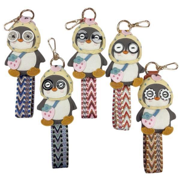 809 九怪企鵝-胖弟 造型可愛 織帶可掛手上上面五金可以掛手機 亦可掛於包包 實用好看 企鵝胖弟療癒商品 
