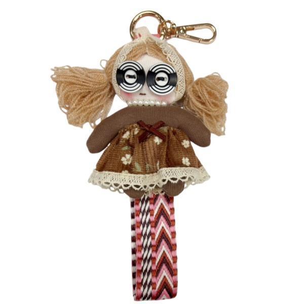 808九怪可愛娃-EMILY 造型可愛 織帶可掛手上上面五金可以掛手機 亦可掛於包包 實用好看 EMILY女娃療癒 