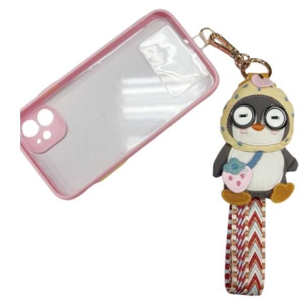 809 九怪企鵝-胖弟 造型可愛 織帶可掛手上上面五金可以掛手機 亦可掛於包包 實用好看 企鵝胖弟療癒商品 