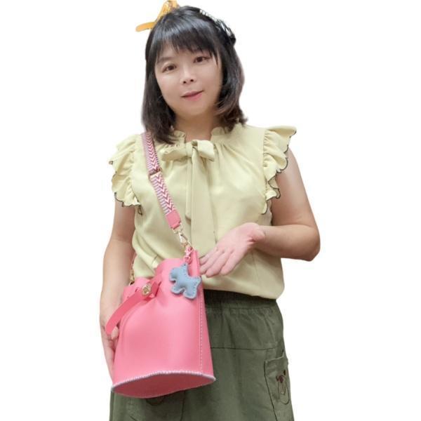 皮革DIY水桶包 容量大 好手縫 (不含斜背帶,需另購) 