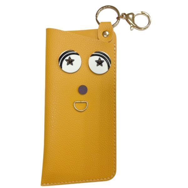 有眼睛的眼鏡套 皮革眼鏡套 掛在包包外面很方便 放墨鏡放眼鏡放鑰匙放佛珠 