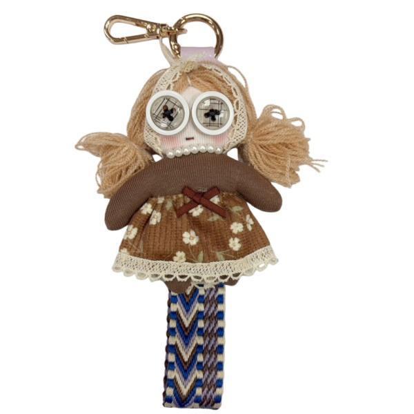 808九怪可愛娃-EMILY 造型可愛 織帶可掛手上上面五金可以掛手機 亦可掛於包包 實用好看 EMILY女娃療癒 