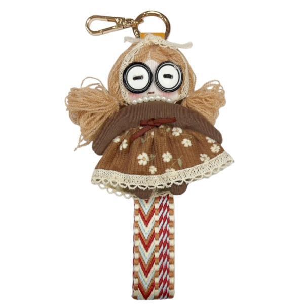 808九怪可愛娃-EMILY 造型可愛 織帶可掛手上上面五金可以掛手機 亦可掛於包包 實用好看 EMILY女娃療癒 