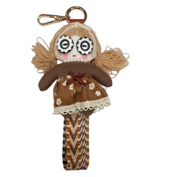 808九怪可愛娃-EMILY 造型可愛 織帶可掛手上上面五金可以掛手機 亦可掛於包包 實用好看 EMILY女娃療癒 