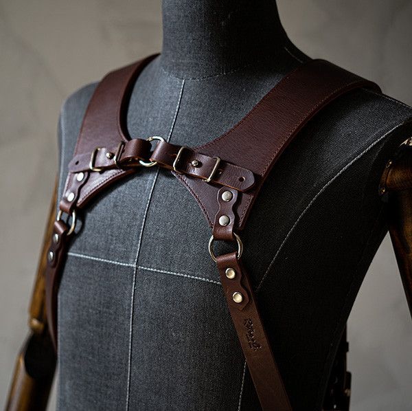 獵戶座雙肩背帶（深咖油腊）Orion Dual shoulder strap(Dark brown) 