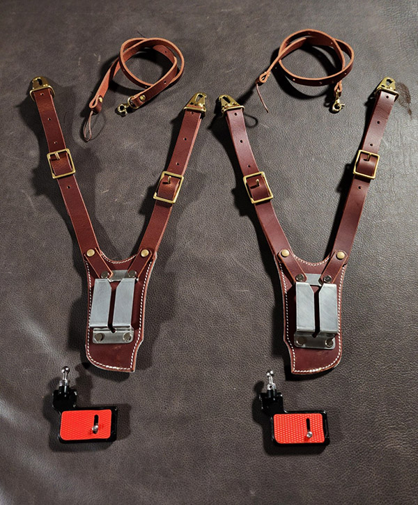 天馬射手單雙肩背帶深咖啡色Pegasus shooter Dual shoulder strap (dark brown) 