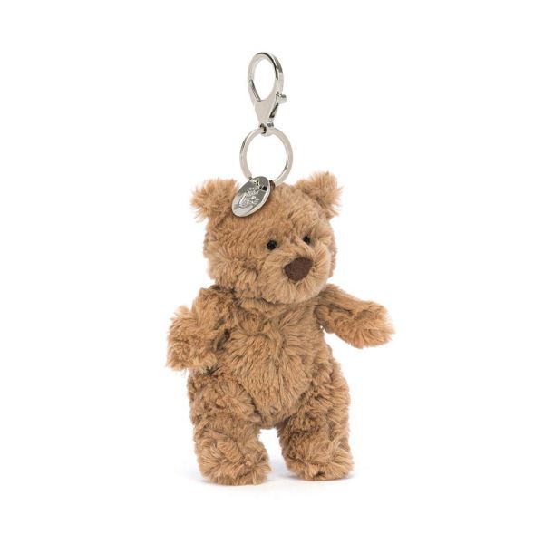 長鏈版 熊 鑰匙圈 掛飾 jELLYCAT Bartholomew Bear Bag Charm 18/12 (帆布束袋 刺繡加購+愛心繡另增購) jELLYCAT Bartholomew Bear Bag Charm