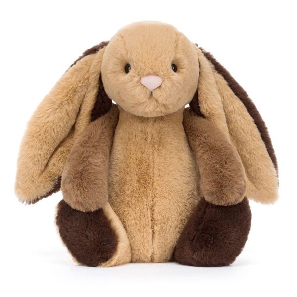拼布兔 jELLYCAT Bashful Patchwork Brown Bunny 31 (耳朵/毛衣/毛帽刺繡加購+愛心繡另增購) JELLYCAT BASHFUL PATCHWORK BROWN BUNNY