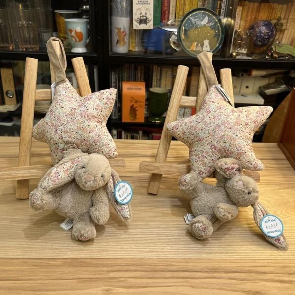 音樂拉鈴 碎花 鬱金香粉 兔兔 掛飾 jELLYCATBlossom Tulip Bunny Star Musical Pull 30 (耳朵刺繡加購) 兔子 兔 jELLYCAT Blossom Tulip Bunny Star Musical Pull