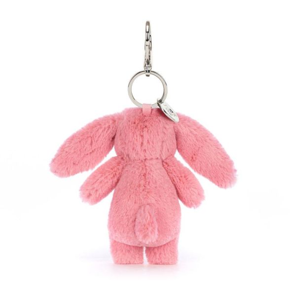 粉紅 兔 鑰匙圈 掛飾 jELLYCAT Bashful Bunny Pink Bag Charm 9 (耳朵刺繡加購) jELLYCAT Bashful Bunny Pink Bag Charm