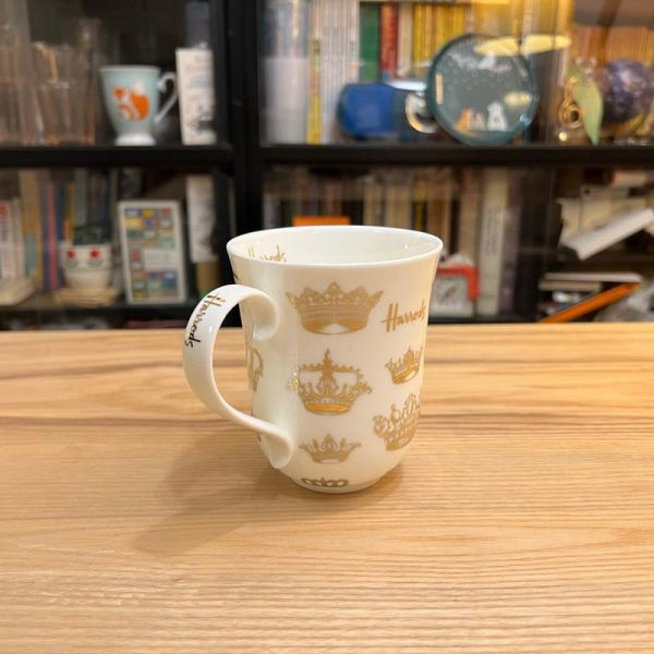 英國製 HARRODS 哈洛德百貨 馬克杯 骨瓷杯 含 濾茶網 馬克杯 EMPORIUM TEA INFUSER MUG 咖啡杯 茶杯 HARRODS EMPORIUM TEA INFUSER MUG