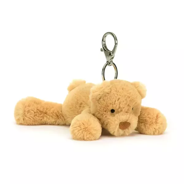SMUDGE 熊 鑰匙圈 掛飾 jELLYCAT Smudge Bear Bag Charm 16 (帆布束袋 刺繡加購+愛心繡另增購) jELLYCAT Smudge Bear Bag Charm